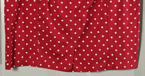 D&W Collection Skirt XL Red White Polka-Dots Rockabilly Knee Pencil Valentine's - Picture 13 of 23
