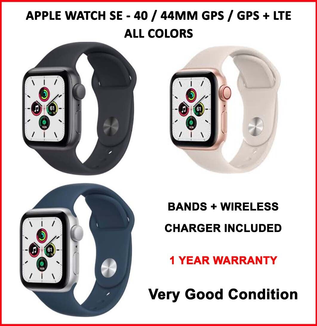 Apple Watch SE - 40mm 44mm GPS or LTE Cellular - Gold Gray Silver