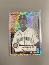 Justin Dunn 2021 Topps Chrome Platinum Anniversary Black & White Mini Diamonds