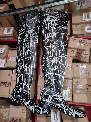 Latex Rubber Overknee Boots Many Colors Size 40 - 47 Zip, New, Flat Heel, PL
