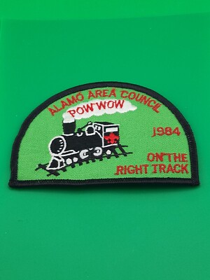 Alamo Area Council Pow Wow 1984 On The Right Track Patch BSA Scouts America NEW