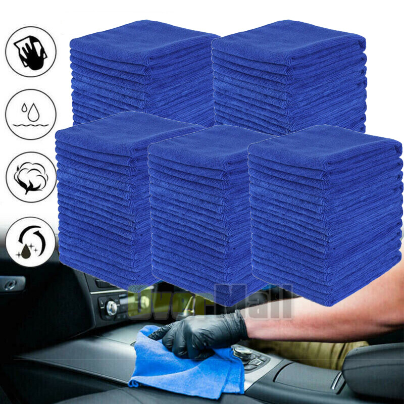100x Microfiber Cleaning Cloth Towel Rag Car Polishing No Scratch Detailing Soft