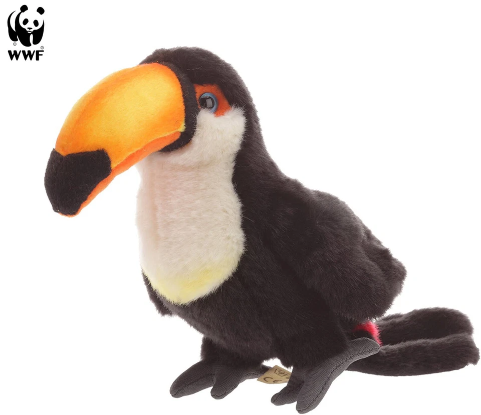WWF Plüschtier Tukan 18cm lebensecht Kuscheltier Stofftier Vogel Tropen