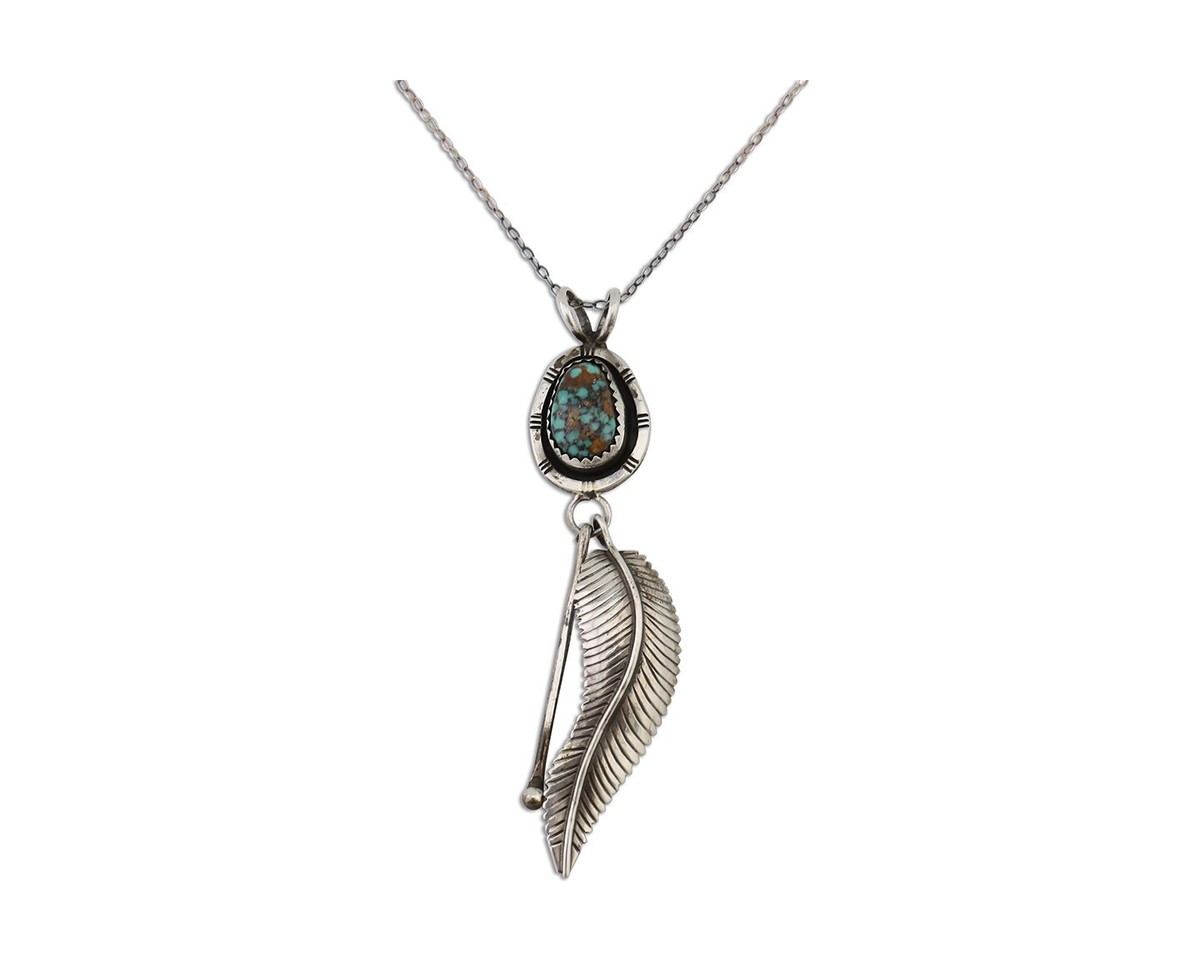アクセサリー NAVAJO Silver Turquoise Necklace 925 NAVAJO Signed JF .925 Sterling Silver BEADED TURQUOISE