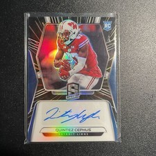 2020 Panini Spectra Rookie Auto Hyper /99 Quintez Cephus #13 Rookie Auto RC