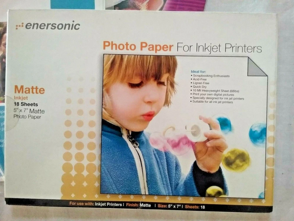 Lot of Photo Printer Paper 3M, HP, Eersonic 8.5 x 11", 4" x 6", 5 x 7"