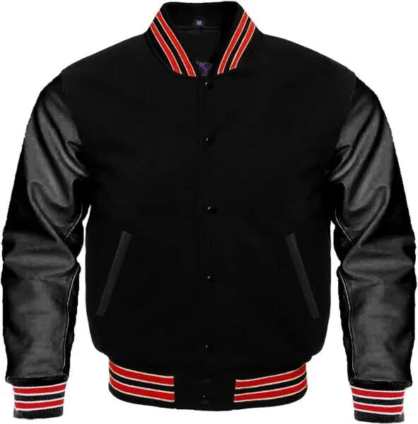 Letterman Bomber Baseball Wool & Faux Leather Sleeves Varsity Jacket For Unisex