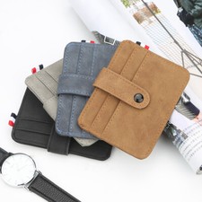 Women Men Simple Credit ID Card Holder Ultra-Slim Leather Wallet Pocket Purse US