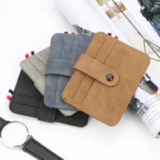 Men Ultra-Slim Leather Wallet Simple Credit ID Card Holder Pocket Purse US