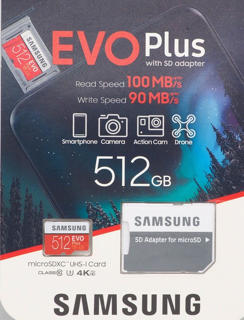 Samsung 512gb EVO Plus microSDXC Class 10 Uhs-i Micro SD Memory Card ...