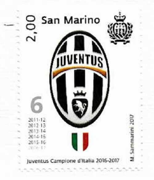 San Marino 2017 Juventus Italian Soccer SC# 1990 MNH Mint/Never Hinged