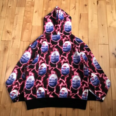 BAPE LIGHTNING full zip hoodie A Bathing Ape Size M | eBay