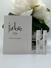 Dior J'adore L'Or Essence de Parfum Carded Sample Spray .03 oz. / 1 ml x2 NEW