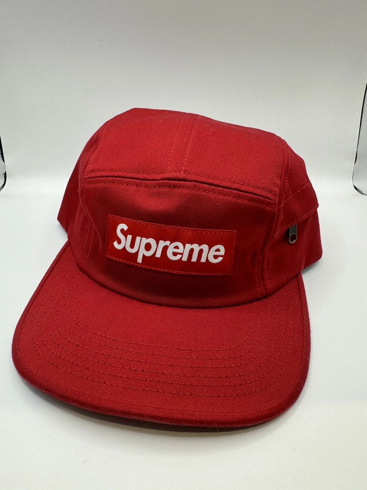 Capuchon de camp sergé à fermeture éclair latérale Supreme rouge taille unique poche S/S 15 2015