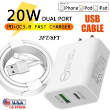 Fast Wall Charger Block USB 20W Power Adapter Lot For Apple iPhone 14 13 12 11 X