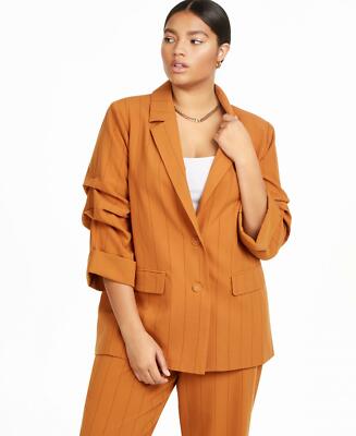 plus size pinstripe blazer