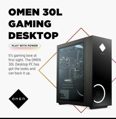 HP OMEN 30L Desktop GT13-1380z Ryzen 5600x 3090 M.2 256GB 8GB Hyper X Ram