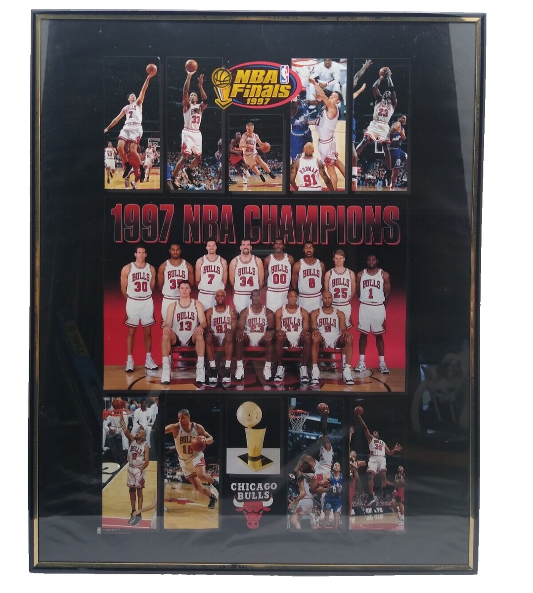 Michael Jordan 1997 NBA Champions Chicago BULLS Basketball Team