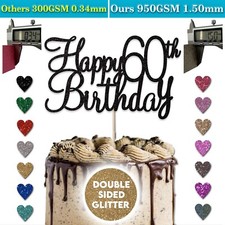 Personalised Birthday Cake Toppers Customized Any Age 16th 17th 25th 30th 40th