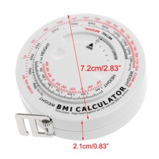 BMI Body Mass Index Retractable Tape 150cm Measure Calculator Diet Weight Loss