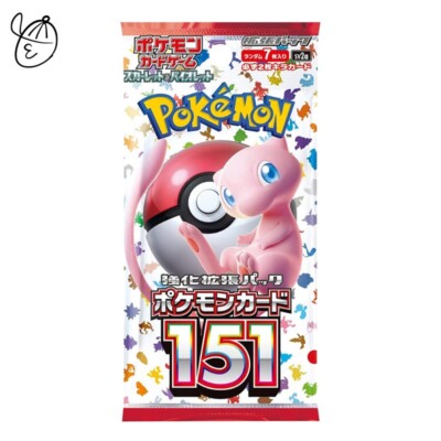 1  Pack Pokemon Card 151 Booster Pack sv2a Japanese TCG NEW Factory Sealed