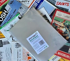 Football Programme Protection Sleeves ARCHIVE STANDARD, Acid Free, 6 Sizes