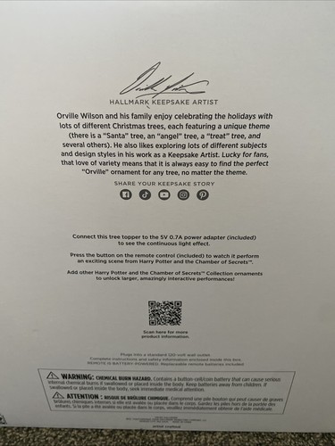 Hallmark 'Harry Potter Flying Ford Anglia in the Whomping Willow' 2024 -NIB Top - Picture 3 of 8