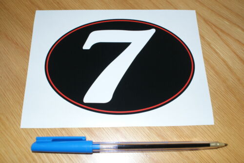 Number 7 Retro Race Number - Medium - Afbeelding 1 van 1