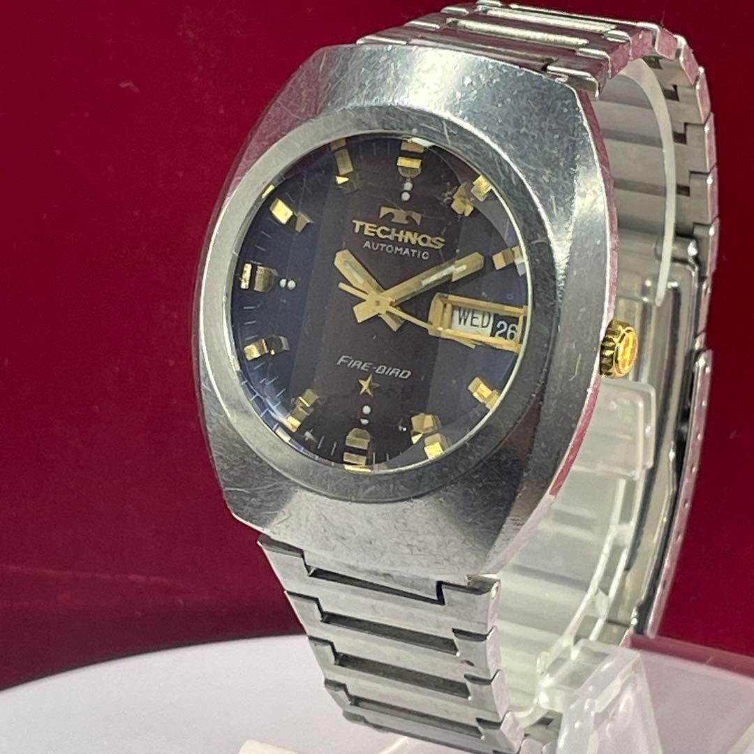 Technos Firebird 70s Automatic Watch 9-Sided Glas… - image 2