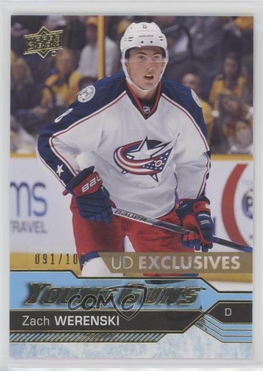 2016-17 Upper Deck Young Guns Exclusives 91/100 Zach Werenski #224 Rookie RC v7k