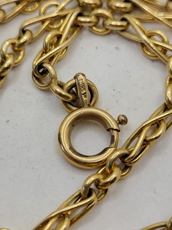 ancienne collier / chaîne de montre a gousset en or jaune