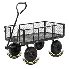 Garden Wagon Cart Heavy Duty 900 LBS Steel Utility Cart with All-Terrains