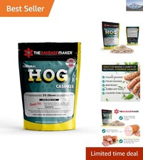 Edible Natural Hog Casings 32-38mm for Homemade Sausages - Stuffs 25 lbs Meat