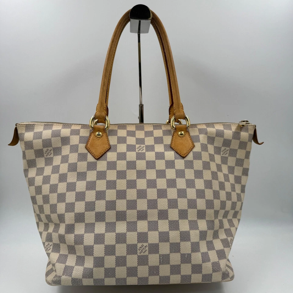 Auténtico bolso de mano Louis Vuitton Saleya MM lona azul N51185 LV Foto 4 de 4