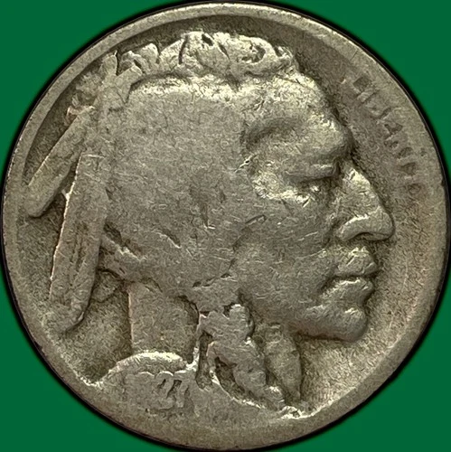 1927-D Buffalo Nickel Very Good VG Coin #37173