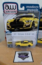 Auto World Ford Mustang Shelby GT500 2021 Carbon Fiber Track YELLOW 1/64