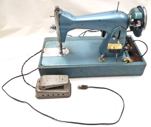 1941 Coronado PRECISION Blue Sewing Machine 45-4118 + Foot Pedal • Japan • WORKS