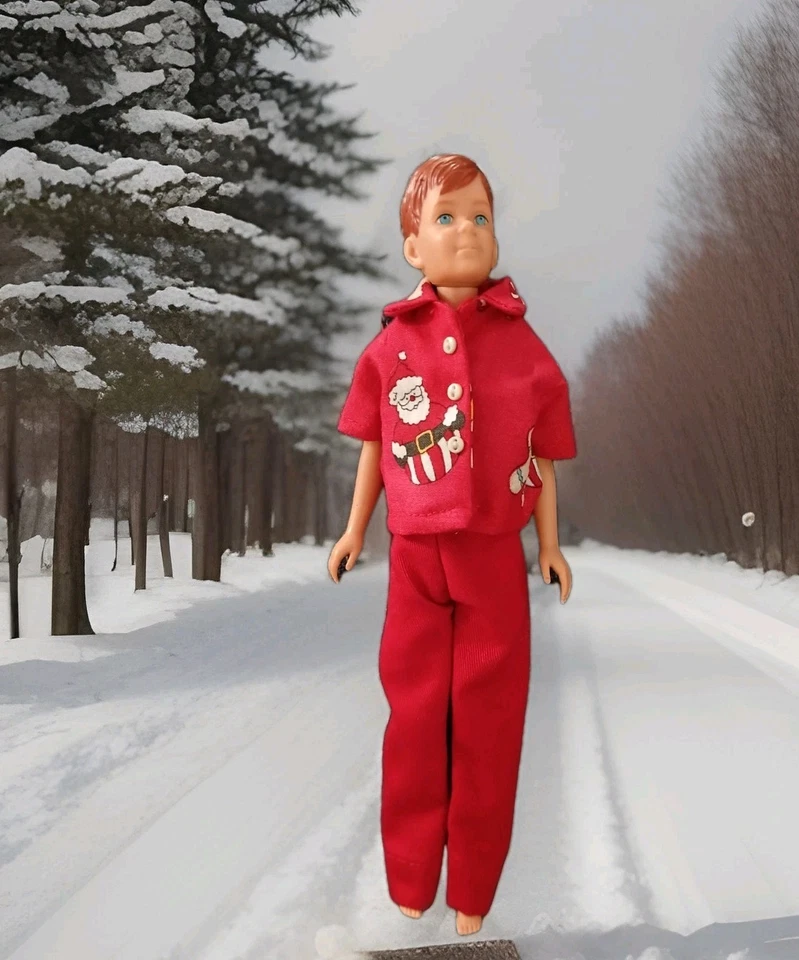 Juego de 3 camisas Ricky Red Navidad vacaciones juguetes lanzados - ropa hecha a mano para muñeca Foto 4 de 4