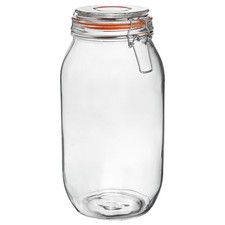 Glass Storage Jar Vintage Kitchen Food Preserving Container Clip Lid