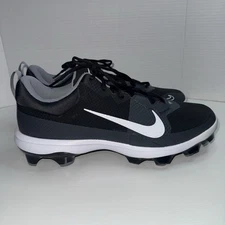 Nike Force Trout 9 Pro MCS Black White Baseball Cleats Molded Mens Sz 14