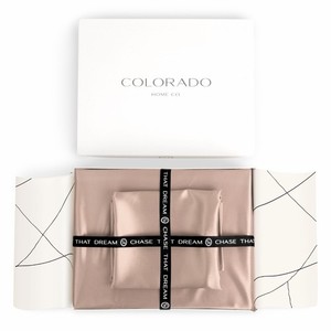 Colorado Home Co. 100% Mulberry Silk QUEEN Set  CHAMPAGNE CARAMEL Pillowcases