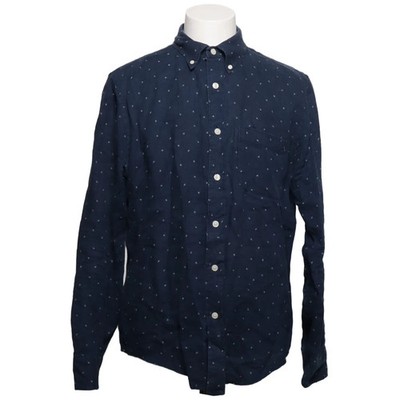 Abercrombie & Fitch, Businesshemd, Größe: M, Blau, Leinen, Gepunktet #DBq