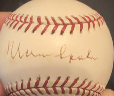 Warren Spahn Signed MLB Baseball #426/500 Playoff Absolute 2001 MLB COA HOF