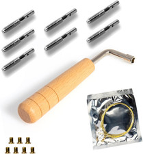 7 Lyre Harp Strings 7Pcs String Pin Nails with Tuning Wrench Replacement for Lyr