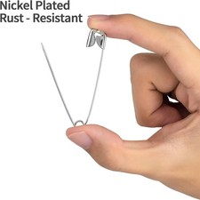 10 Extra Large Safety Pins Jumbo 2.2 Inches Quilting Crafting Sewing Metal