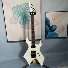 Electric Guitar Solid Body Warlock Extreme White HH Pickup Basswood Body