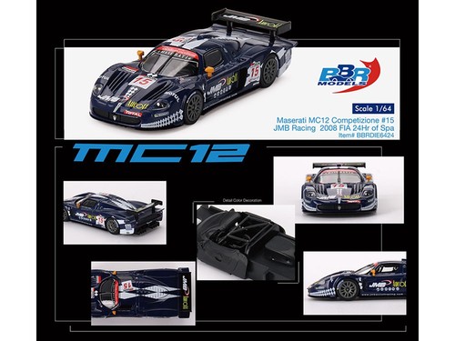 Maserati MC12 Competizione #15 Ben Aucott - Alain Ferte 1/64 Diecast Model Car