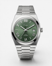 Élan Noir Série I Sage & Silver 36mm Automatic NH35 Sapphire Crystal Steel Watch