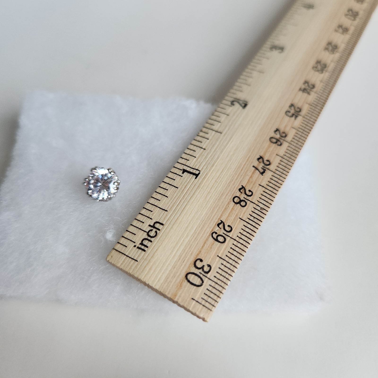 925 Sterling Silver Round Simulated Diamonds Stud… - image 10
