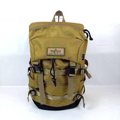 ALPHA INDUSTRIES Backpack Khaki Nylon Rucksack TZ1040